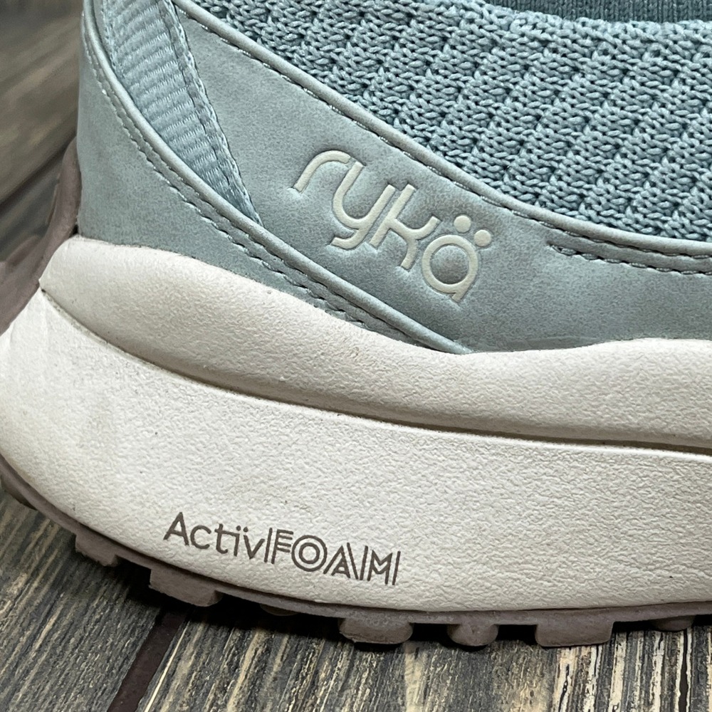 Ryka Jumpstart Sneakers Women 7.5 Blue Aqua Teal Slip On Walking Activfoam Shoes - Picture 9 of 9